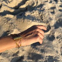 Load image into Gallery viewer, 6 Strand Gold Bracelet with Sapphires