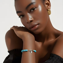 Load image into Gallery viewer, Sleeping Beauty Turquoise Slivers Signature Sterling Bracelet