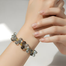 Load image into Gallery viewer, Moss Aquamarine with Yellow Sapphires Gold Bracelet