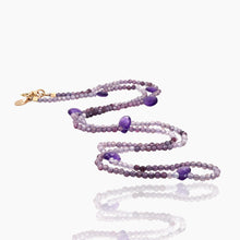 Load image into Gallery viewer, Triple Wrap Purple Shaded SpinelAmethyst Bracelet/Necklace