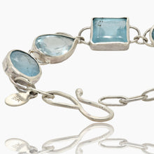 Load image into Gallery viewer, Aquamarine Bracelet in Sterling Silver