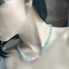 Load image into Gallery viewer, Aquamarine and Morganite Statement Necklace