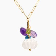 Load image into Gallery viewer, Carved Crystal Charm Choker Necklace