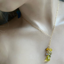 Load image into Gallery viewer, Citrine Yellow Colorblock Dangly Necklace