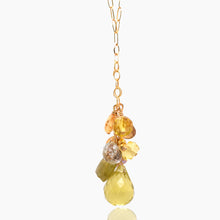 Load image into Gallery viewer, Citrine Yellow Colorblock Dangly Necklace