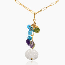 Load image into Gallery viewer, Crystal long chain necklace