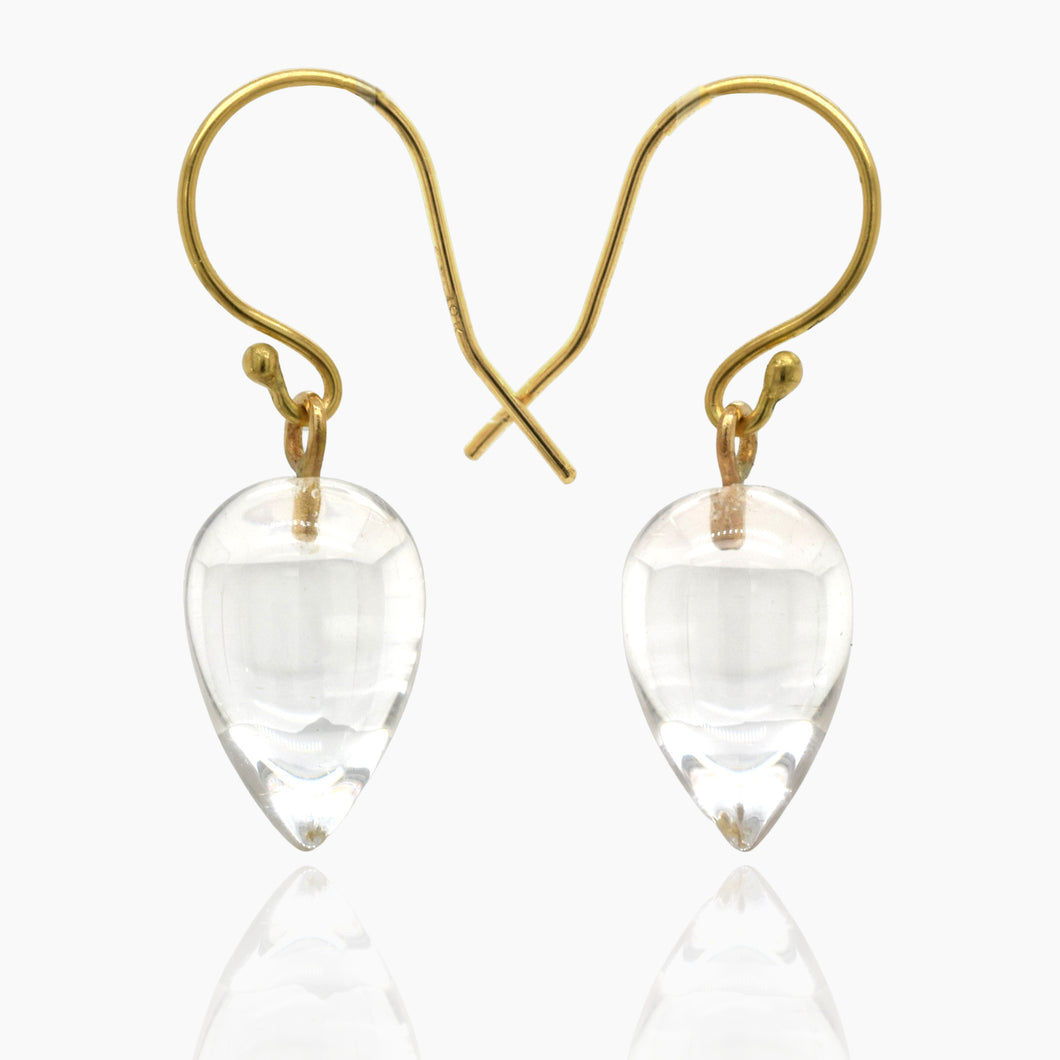 Crystal Drop 18K Gold Earrings