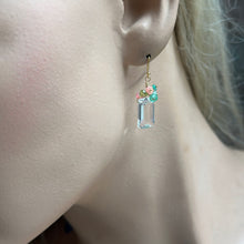 Load image into Gallery viewer, Rock Crystal Opal Gold Drop Earrings
