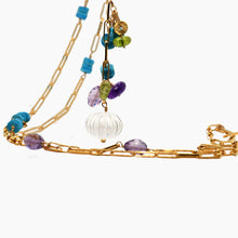 Load image into Gallery viewer, Crystal long chain necklace