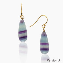 Load image into Gallery viewer, Fluorite Drop Earrings