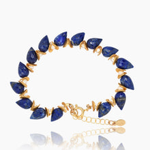 Load image into Gallery viewer, Signature Lapis & Pearl Gold Bracelet