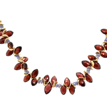 Load image into Gallery viewer, Garnet Marquise and Tanzanite Gold  Signature Bracelet

