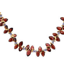 Load image into Gallery viewer, Garnet Marquise and Tanzanite Gold Signature Bracelet