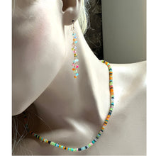 Load image into Gallery viewer, Opal Chain Dangle Earrings