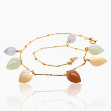 Load image into Gallery viewer, Multi-Gem Drop Gold Necklace