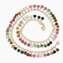 Load image into Gallery viewer, Multi-Color Tourmaline Feather Choker