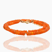 Load image into Gallery viewer, Orange Opal Gold Choker