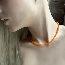 Load image into Gallery viewer, Orange Opal Gold Choker