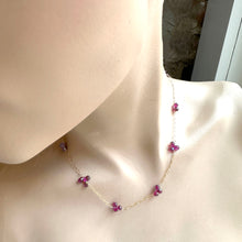 Load image into Gallery viewer, Purple Garnet Fine Chain Necklace