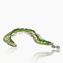 Load image into Gallery viewer, Peridot & Chrome Diopside Multi Strand Sterling Bracelet