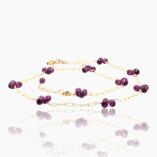 Load image into Gallery viewer, Purple Garnet Fine Chain Necklace