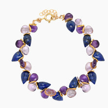 Load image into Gallery viewer, Signature Lapis, Amethyst Gold Bracelet