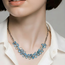 Load image into Gallery viewer, Santa Maria Brazilian Aquamarine Sterling Necklace