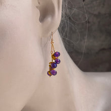 Load image into Gallery viewer, Signature Amethyst Gold Earrings