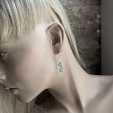 Load image into Gallery viewer, Aqua Apatite Silver Earrings