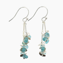 Load image into Gallery viewer, Aqua Apatite Silver Earrings