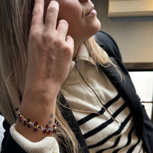 Load image into Gallery viewer, Garnet Marquise and Tanzanite Gold Signature Bracelet