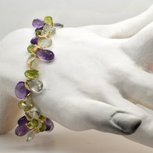 Load image into Gallery viewer, Multi Gem Gold Signature Bracelet