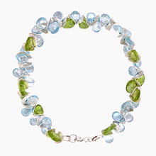 Load image into Gallery viewer, Signature Blue Topaz with Peridot Sterling Bracelet