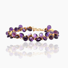 Load image into Gallery viewer, Signature Amethyst Gold Bracelet