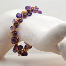 Load image into Gallery viewer, Signature Amethyst Gold Bracelet