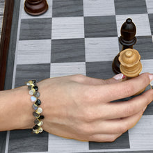 Load image into Gallery viewer, Monochromatic Moonstone Spinel Labradorite Signature Gold Bracelet