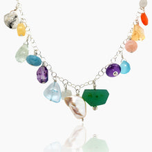 Load image into Gallery viewer, Gemstone Silver Charm Bracelet