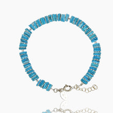 Load image into Gallery viewer, Sleeping Beauty Turquoise Slivers Signature Sterling Bracelet