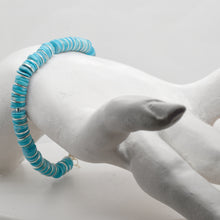 Load image into Gallery viewer, Sleeping Beauty Turquoise Slivers Signature Sterling Bracelet