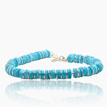 Load image into Gallery viewer, Sleeping Beauty Turquoise Slivers Signature Sterling Bracelet