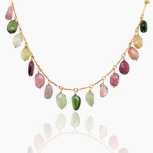 Load image into Gallery viewer, Multi-Tourmaline Smooth Charm Bracelet