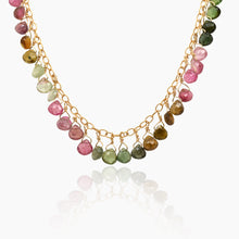 Load image into Gallery viewer, Multi-Color Tourmaline Feather Choker