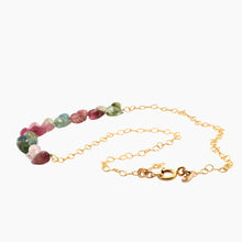Load image into Gallery viewer, Tourmaline Leaf Gold Necklace