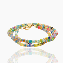 Load image into Gallery viewer, Triple Wrap Bracelet Multi-Colored Opal / Necklace