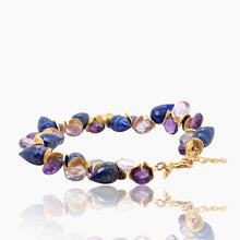 Load image into Gallery viewer, Signature Lapis, Amethyst Gold Bracelet