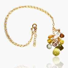 Load image into Gallery viewer, Citrine Yellow Colorblock Dangly Necklace