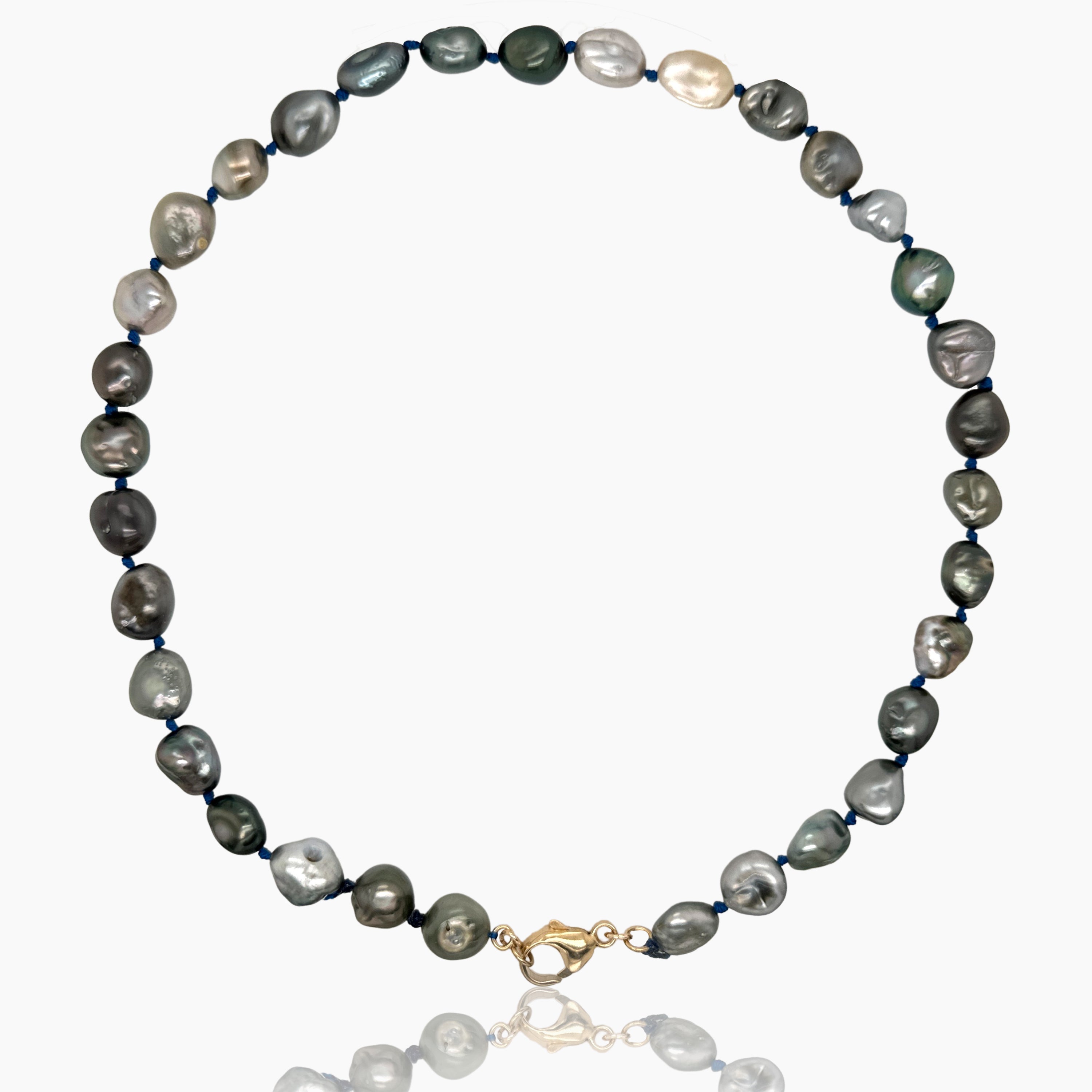 Tahitian Pearl Baroque Pearl Necklace Price Grey Color Tahitian