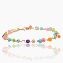 Load image into Gallery viewer, Opal Gold Charm Bracelet