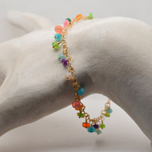 Load image into Gallery viewer, Opal Gold Charm Bracelet