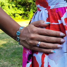 Load image into Gallery viewer, Aquamarine Bracelet in Sterling Silver